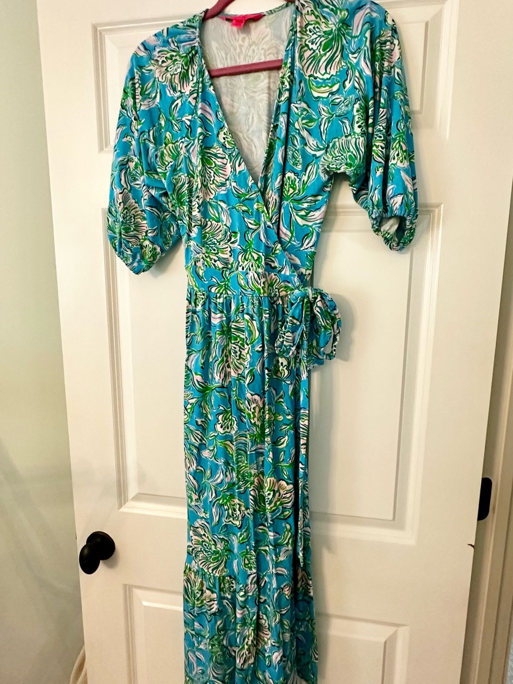 Lilly Pulitzer Brantley Midi Wrap Dress - NWOT| Cumulus Blue Chick Magnet Print
